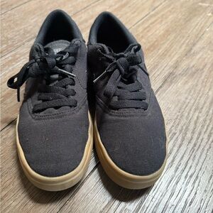 Nike Black Canvas Kids Sneakers